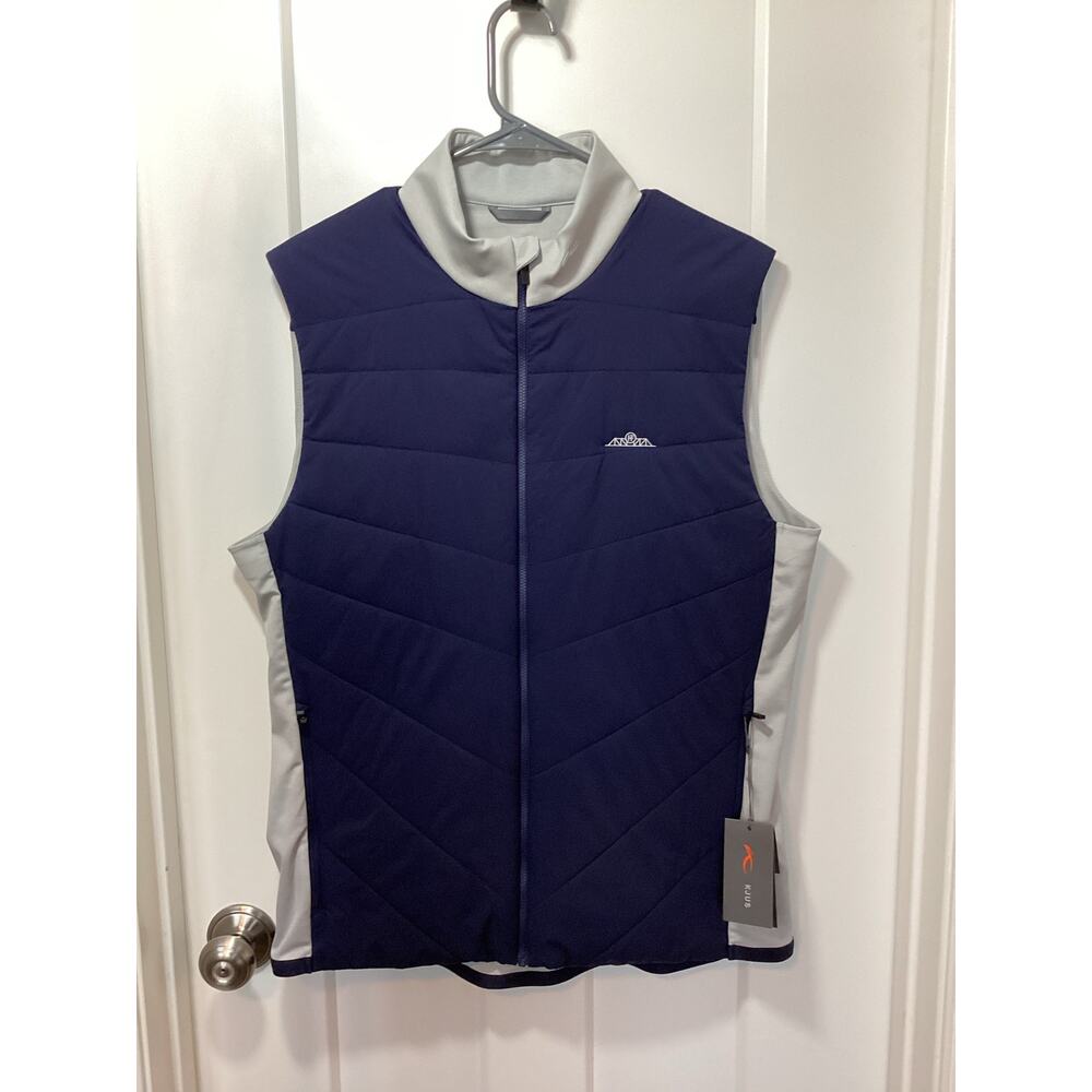 NWT Kjus Men's Full Zip Insulated Release Vest‎ Golf Blue Gray Size Large 52